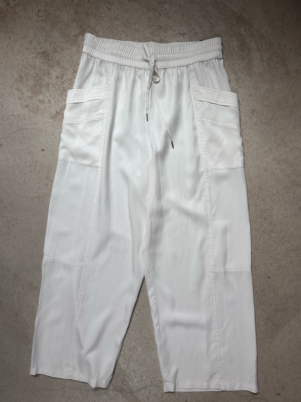 NWT Calia Journey Collection White Lyocell Wide Leg Ankle Pants High Rise S - Picture 11 of 11